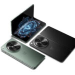 A visually engaging image showcasing the sleek and innovative design of the OnePlus Open foldable smartphone, highlighting its superior build quality and cutting-edge technology. The photo captures the phone's vibrant display, elegantly unfolded, surrounded by its included accessories such as the charger and protective cover, symbolizing the complete unboxing experience. In the background, comparative glimpses of the Samsung S22 Ultra and Samsung Fold 5 hint at the thoughtful decision-making process behind the switch, emphasizing the OnePlus Open's standout features like camera quality, screen excellence, and overall value.